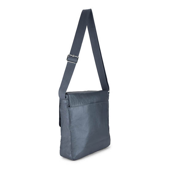 Colby Metallic Crossbody Bag, Gradient Grey, large