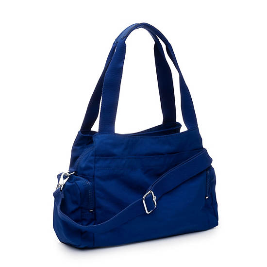 Felix Large Handbag, Perri Blue Woven, large