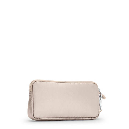 Lowie Metallic Wristlet Wallet, Quartz Metallic, large