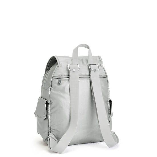 City Pack Small Metallic Backpack, Bright Metallic, large