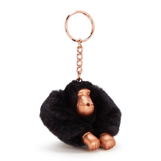 Sven Small Monkey Keychain, Black Rose, large