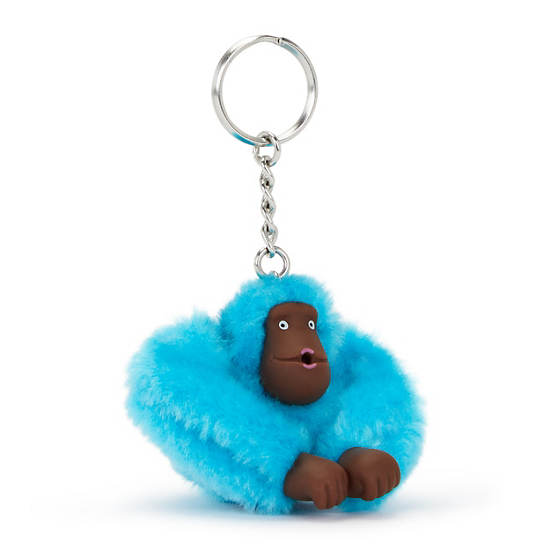 Sven Small Monkey Keychain, Fresh Aqua Turq, large