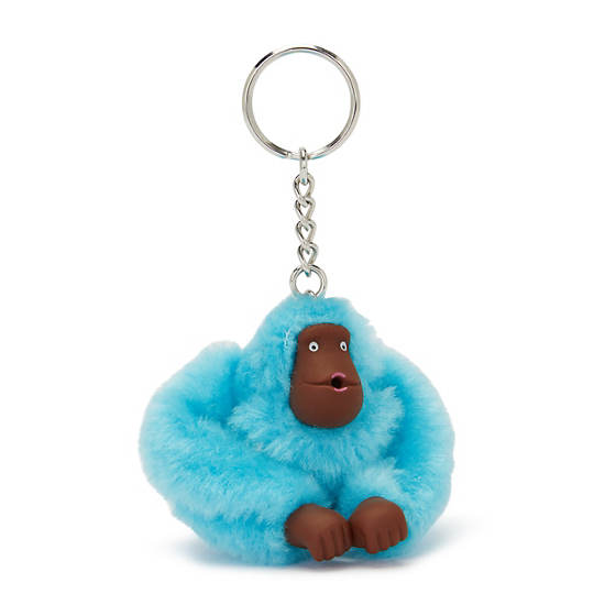 Sven Small Monkey Keychain, Sea Blue, large