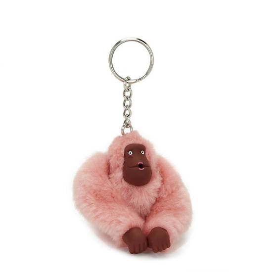 Sven Monkey Keychain, Pastel Blush, large Sven Monkey Keychain, Pastel Blush, large