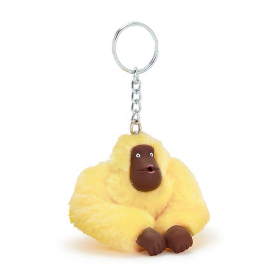Sven Small Monkey Keychain, Sunflower Yellow, large