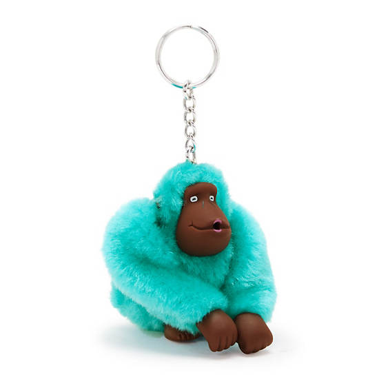 Sven Monkey Keychain, Peacock Teal, large