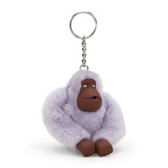 Sven Monkey Keychain, Frosted Lilac Metallic, large