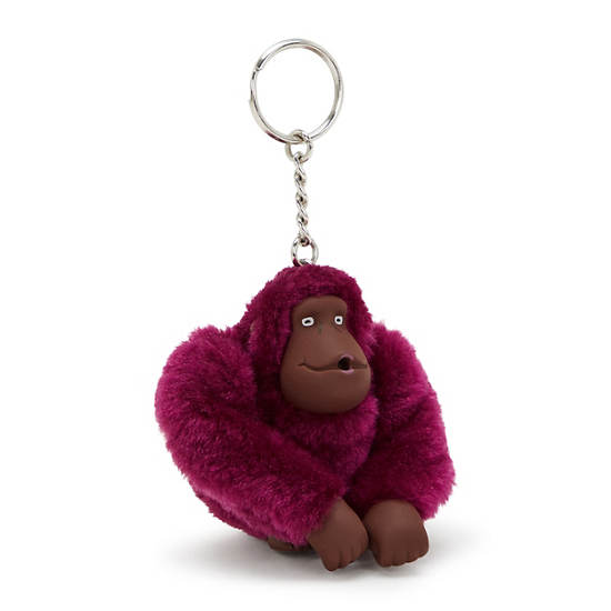 Sven Monkey Keychain, Purple Fig, large