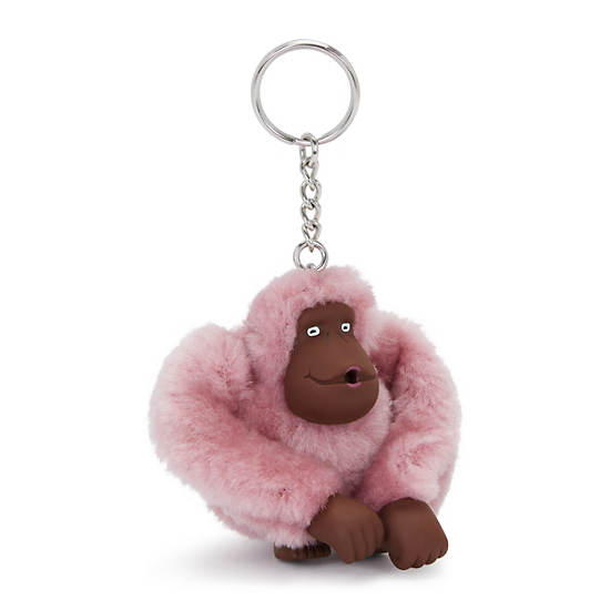 Sven Monkey Keychain, Flouncy Pink, large