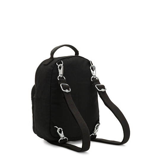 Alber 3-in-1 Convertible Mini Bag Backpack, True Black, large