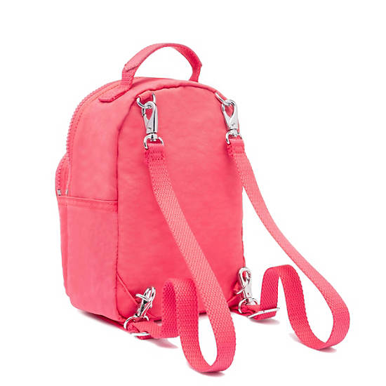 Alber 3-in-1 Convertible Mini Bag Backpack, Grapefruit Tonal Zipper, large