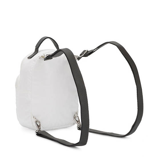 Alber 3-in-1 Convertible Mini Bag Metallic Backpack, Micro Flowers, large