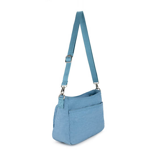 Loretta Crossbody Bag, Cosmic Blue Stripe, large
