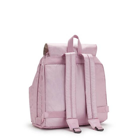 Keeper Metallic Backpack, Posey Pink Metallic, large
