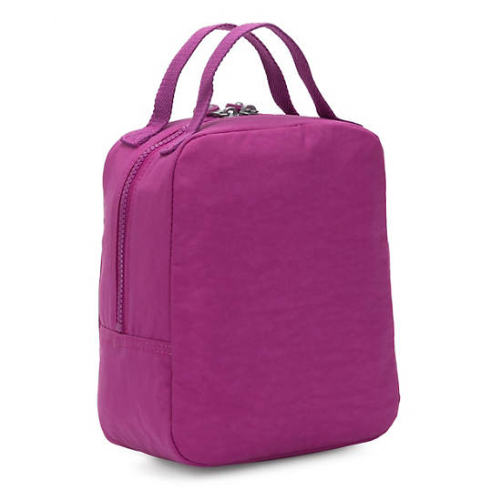 Lyla Lunch Bag, Grey Lilac Block, large