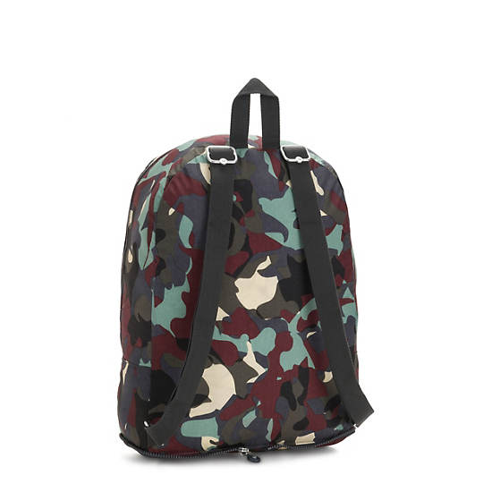 Earnest Printed Foldable Backpack, Camo, large
