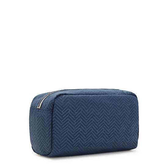 Gleam Pouch, Endless Blue Embossed, large