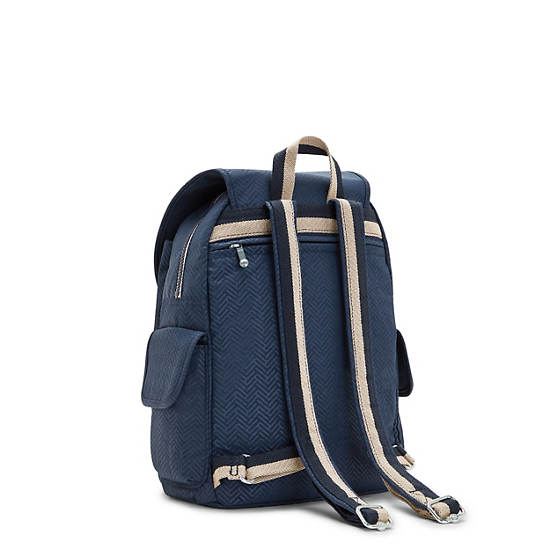 City Pack Printed Backpack, Endless Blue Embossed, large
