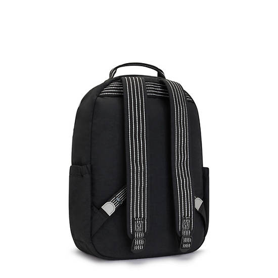 Seoul Large 15" Laptop Backpack, True Black Fun, large