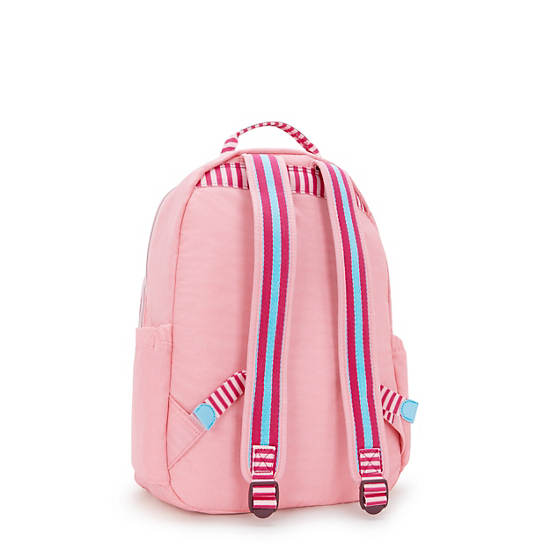 Seoul Large 15" Laptop Backpack, Coral Sea Block, large