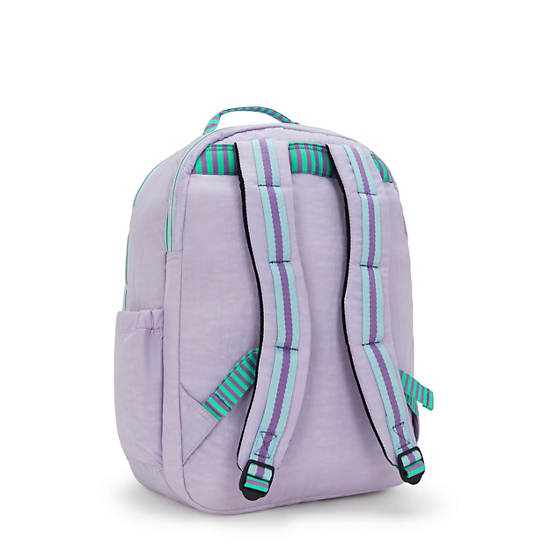 Seoul Extra Large 17" Laptop Backpack, Lavender Combo, large