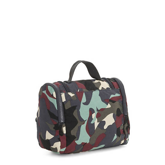 Connie Hanging Toiletry Bag, Camo, large