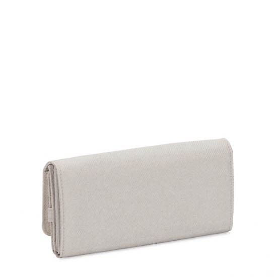 New Teddi Snap Wallet, Glimmer Grey, large