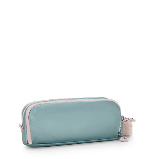Gitroy Metallic Pencil Case, Fairy Green Metallic, large Gitroy Metallic Pencil Case, Fairy Green Metallic, large