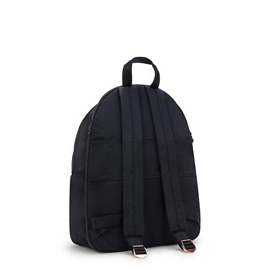 Carla Backpack, Jet Black Satin WK, large