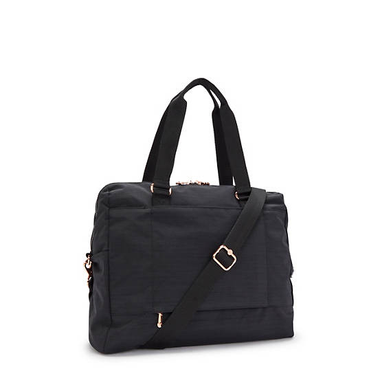 Valeria 15" Laptop Handbag, Black Dazzle, large