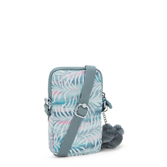 Tally Printed Crossbody Phone Bag, Palm Tree Leaves, large