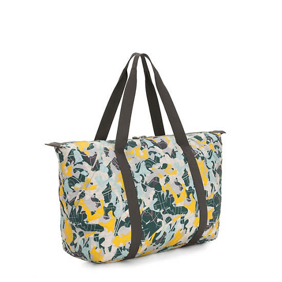 Tote Pack Printed Foldable Tote, Airy Green, large