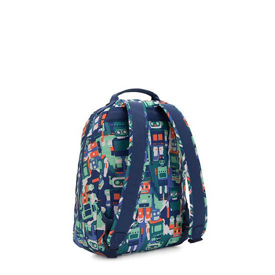 Class Room Small 13" Printed Laptop Backpack, Worker Blue, large