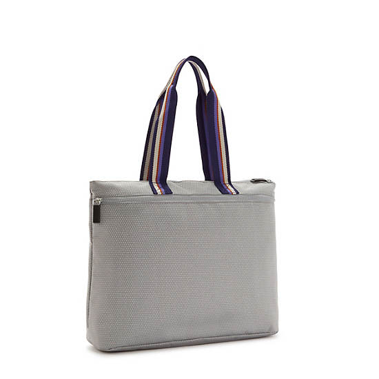 Chika 13" Laptop Tote Bag, Ice Silver Metallic, large Chika 13" Laptop Tote Bag, Ice Silver Metallic, large