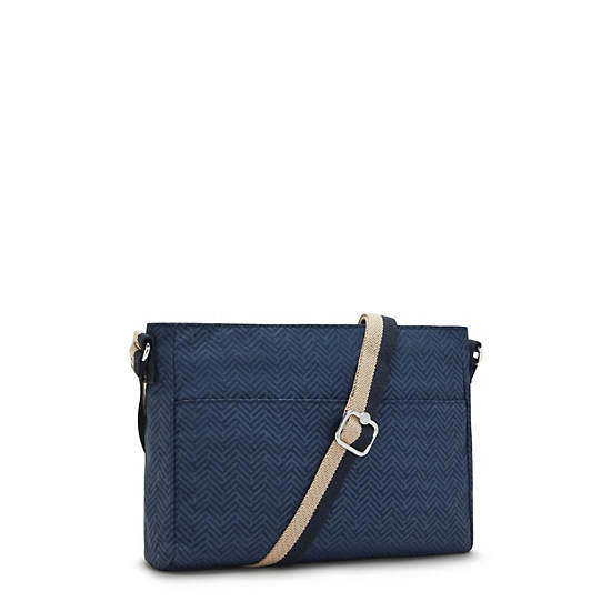 New Angie Printed Crossbody Bag, Blue Sky, large New Angie Printed Crossbody Bag, Blue Sky, large