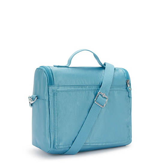 New Kichirou Metallic Lunch Bag, Aqua Tides Metallic, large