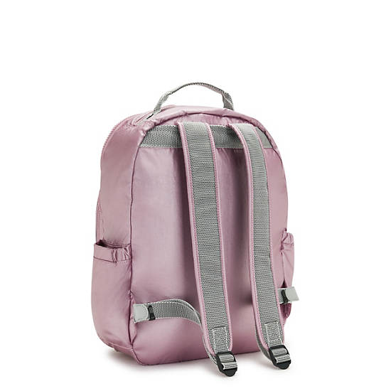 Seoul Large Metallic 15" Laptop Backpack, Sweet Pink, large