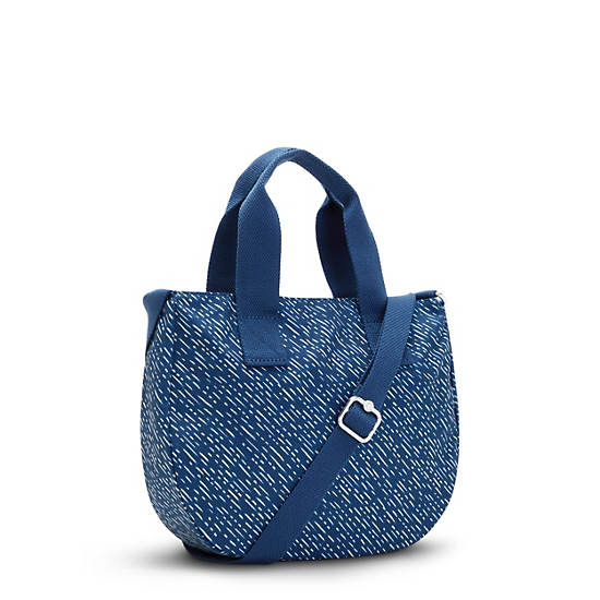 Alexus Printed Shoulder Bag, Blue Sky Metallic, large