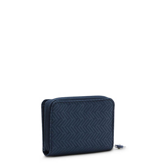Money Love Small Printed Wallet, Endless Blue Embossed, large