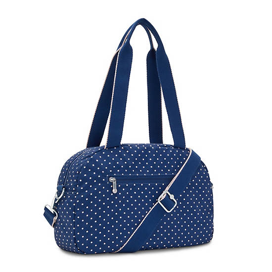 Cool Defea Printed Shoulder Bag, Soft Dot Blue, large