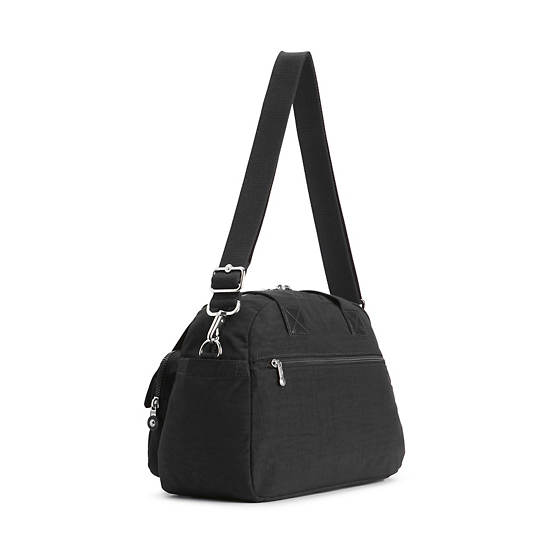 Defea Shoulder Handbag, True Black, large