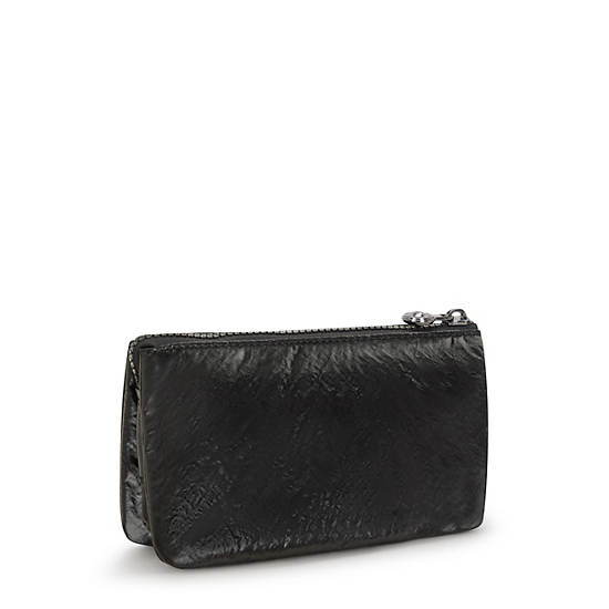 Creativity Large Lacquard Pouch, Jet Black Glam, large