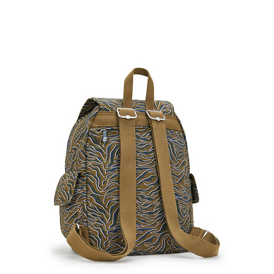 City Pack Small Printed Backpack, Undersea Leaves, large