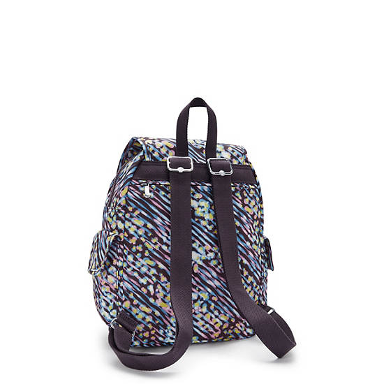 City Pack Small Printed Backpack, Undersea Lights, large