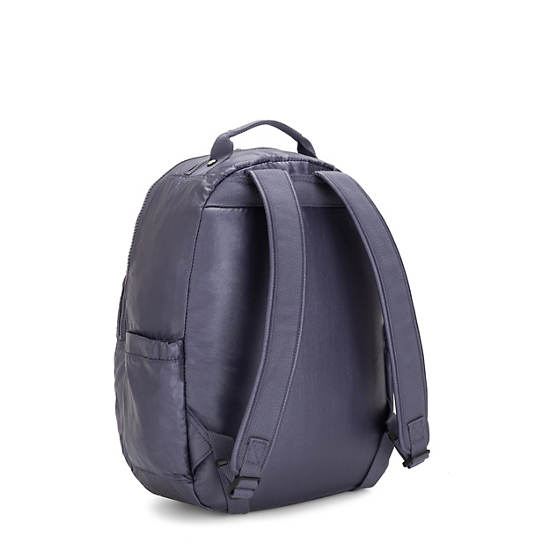 Seoul Large Metallic 15" Laptop Backpack, Enchanted Purple Metallic, large