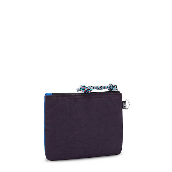 Casual Pouch Small Case, Blue Purple Block, large