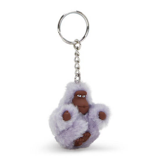 Sven Extra Small Monkey Keychain, Frosted Lilac Metallic, large