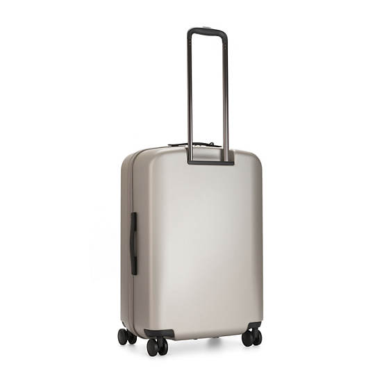 Curiosity Medium Metallic 4 Wheeled Rolling Luggage, Metallic Glow, large