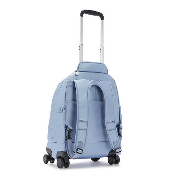 Zea Metallic 15" Laptop Rolling Backpack, Bubble Blue Metallic, large