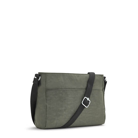 New Angie Crossbody Bag, Green Moss, large
